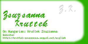 zsuzsanna kruttek business card